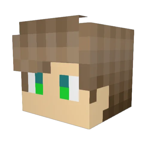 JakobAC Minecraft avatar head, 3D render