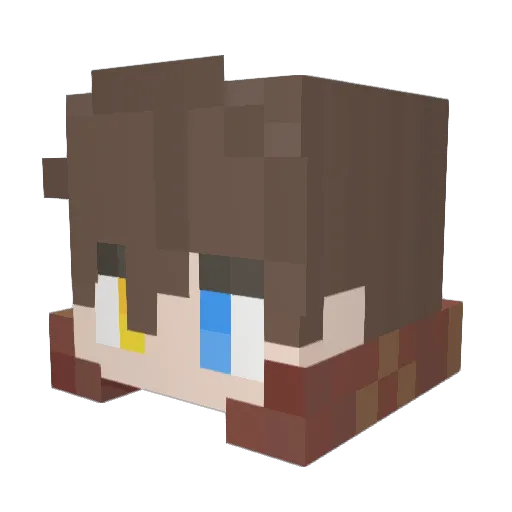 Jakob_Frost_ Minecraft avatar head, 3D render