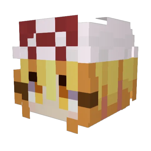 Jakoba_ Minecraft avatar head, 3D render
