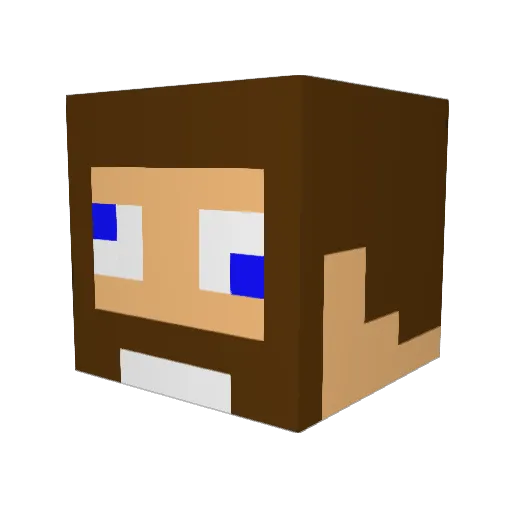 Jakobdoo Minecraft avatar head, 3D render