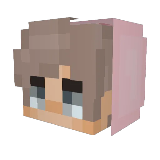 Jakobsnoopy Minecraft avatar head, 3D render