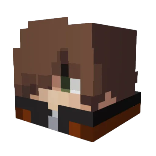 Jakoskp Minecraft avatar head, 3D render