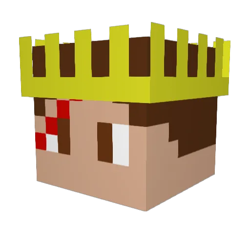 Jakoto22 Minecraft avatar head, 3D render