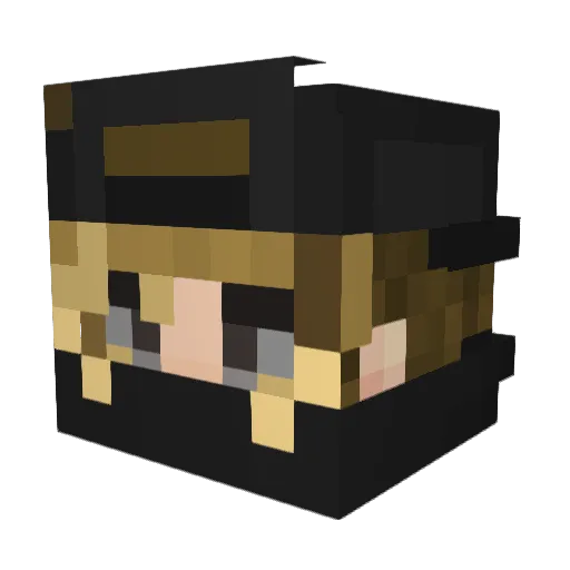 Jakq1 Minecraft avatar head, 3D render