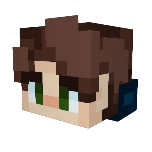 JakqVII Minecraft avatar head, 3D render