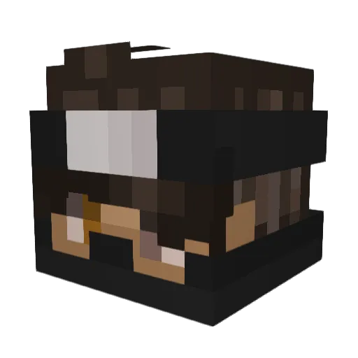 Jakrya Minecraft avatar head, 3D render