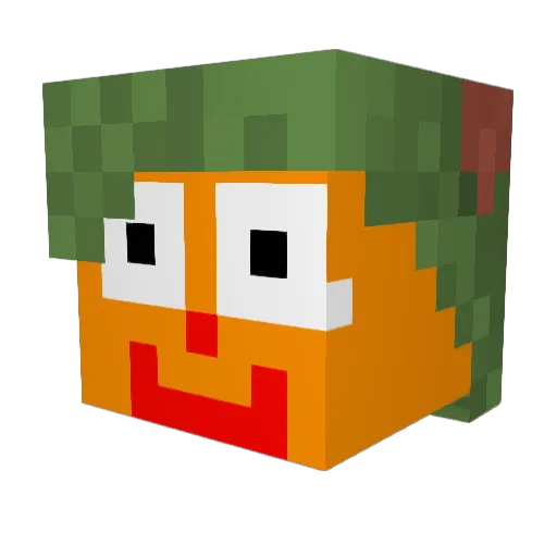 Jaksen4 Minecraft avatar head, 3D render