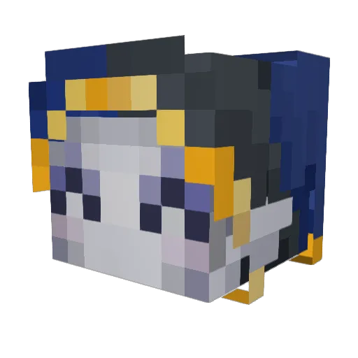 Jaku12 Minecraft avatar head, 3D render