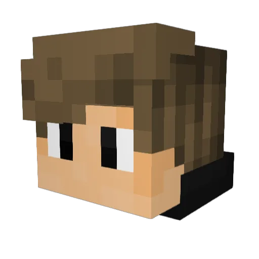 Jakub568 Minecraft avatar head, 3D render