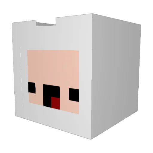 JakubKox Minecraft avatar head, 3D render