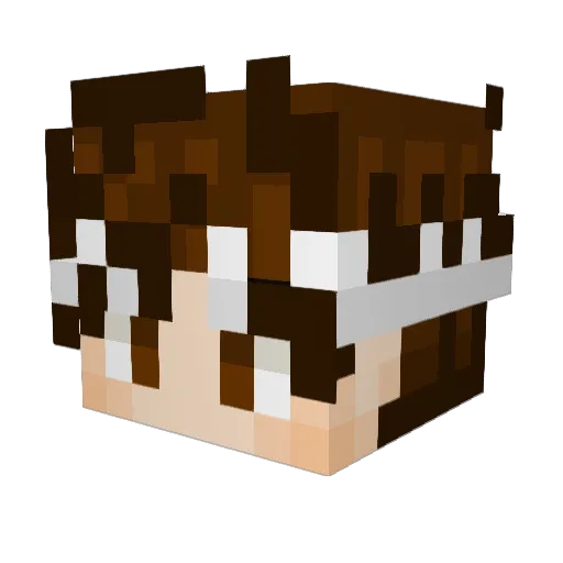 Jakubis Minecraft avatar head, 3D render