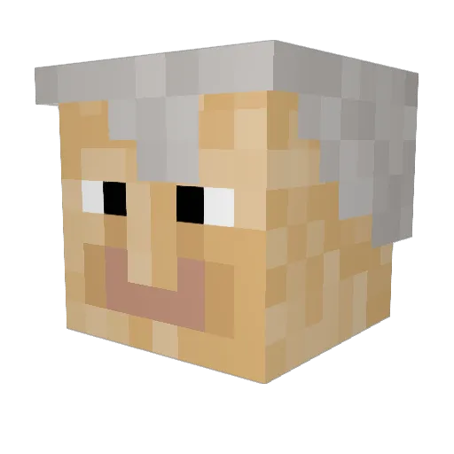 Jakubiusz Minecraft avatar head, 3D render