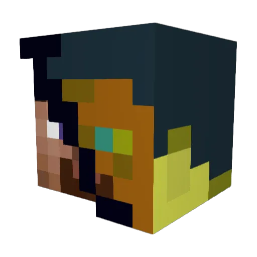Jakubixo12 Minecraft avatar head, 3D render