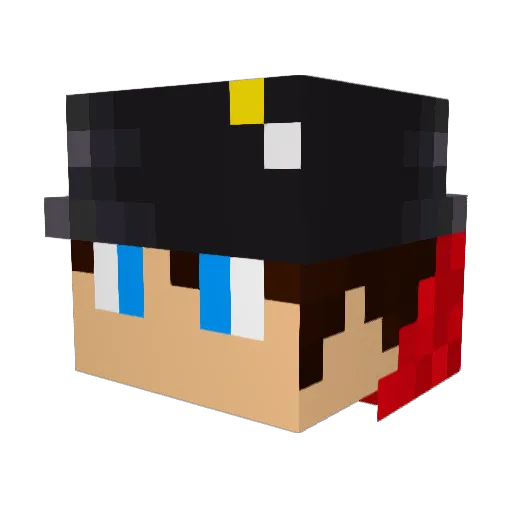 Jakubson Minecraft avatar head, 3D render