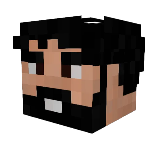 Jalah Minecraft avatar head, 3D render