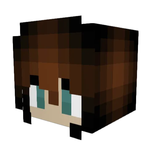 Jalcatraz Minecraft avatar head, 3D render