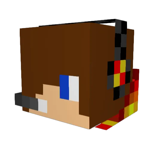 Jaldal Minecraft avatar head, 3D render