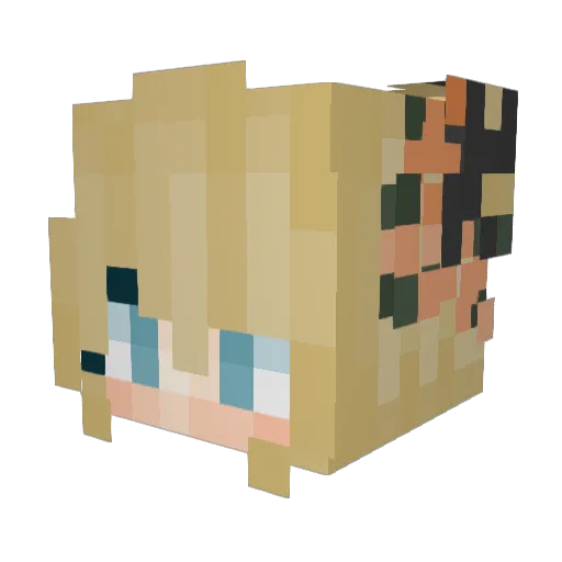 Jaleena_ Minecraft avatar head, 3D render