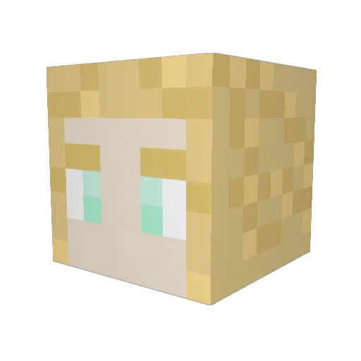 Jallanolle Minecraft avatar head, 3D render