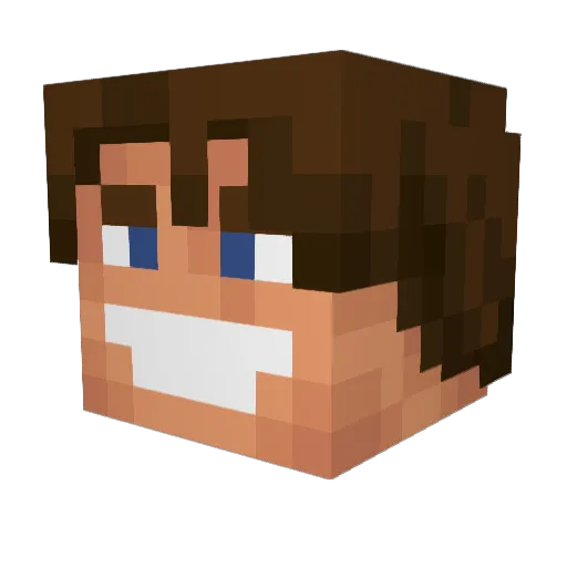 Jaller01 Minecraft avatar head, 3D render