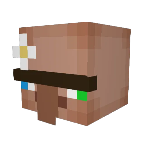 Jallete Minecraft avatar head, 3D render