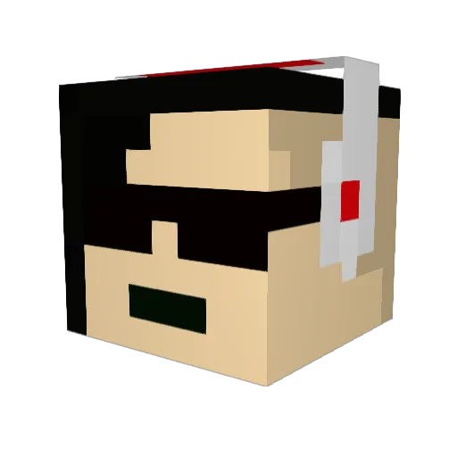 Jallkins Minecraft avatar head, 3D render