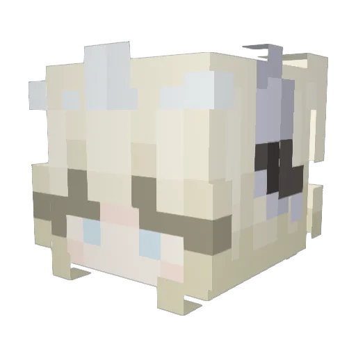 Jaltar Minecraft avatar head, 3D render