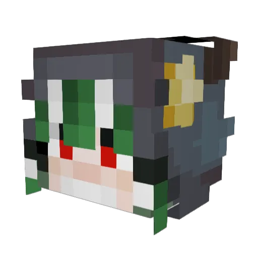 Jalusky Minecraft avatar head, 3D render