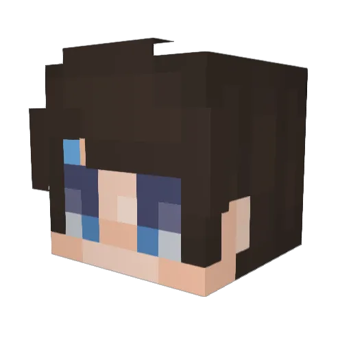 Jam1337 Minecraft avatar head, 3D render