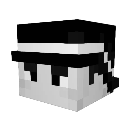 Jam398 Minecraft avatar head, 3D render