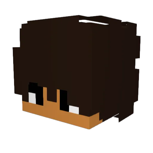 Jam3sVR Minecraft avatar head, 3D render
