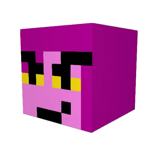 JamCMo Minecraft avatar head, 3D render