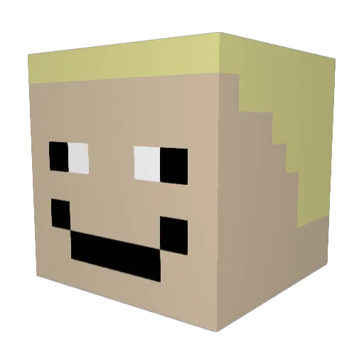 JamCar07 Minecraft avatar head, 3D render