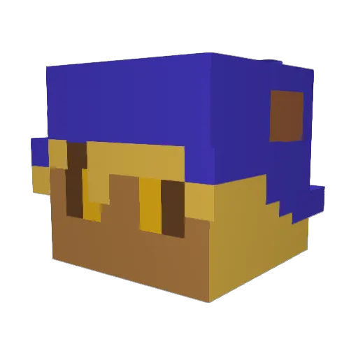 JamCrow Minecraft avatar head, 3D render