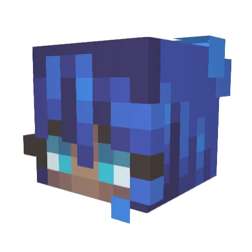 JamHamster Minecraft avatar head, 3D render