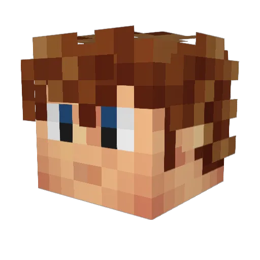 JamPieFace Minecraft avatar head, 3D render