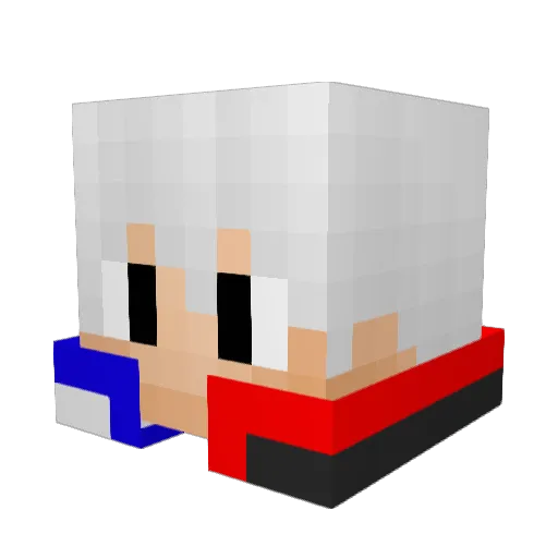 JamTToO Minecraft avatar head, 3D render