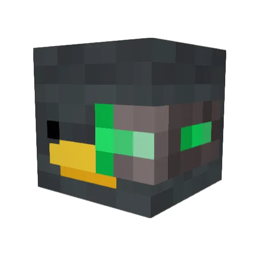 Jam_Box_ Minecraft avatar head, 3D render