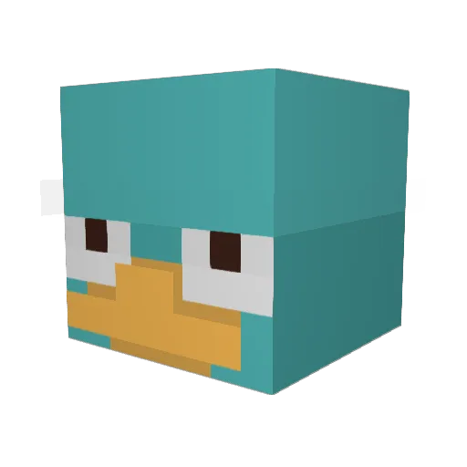 Jam_jest_dziob Minecraft avatar head, 3D render