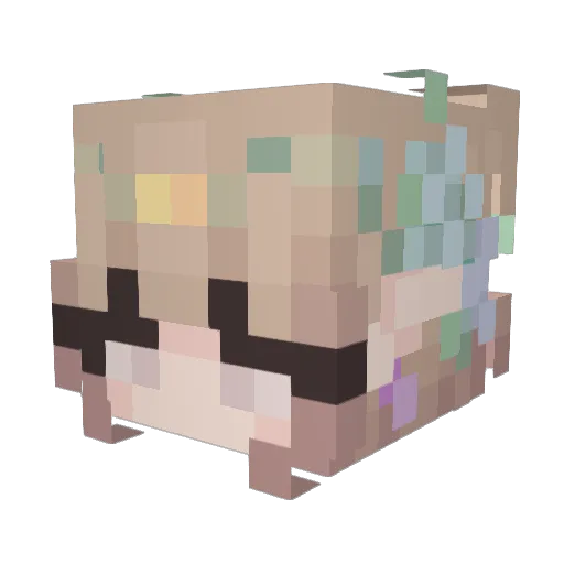 Jamabeans Minecraft avatar head, 3D render