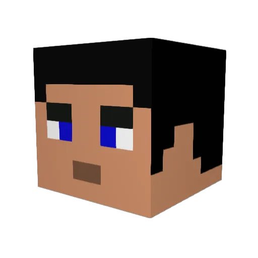 JamaicanVolcano Minecraft avatar head, 3D render