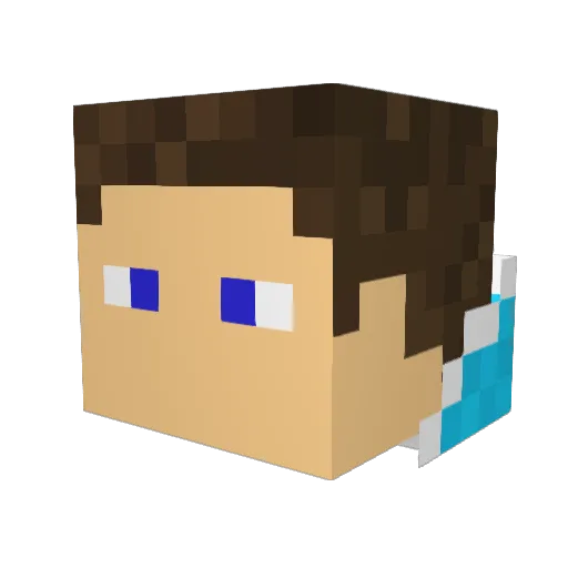 Jamakin12 Minecraft avatar head, 3D render