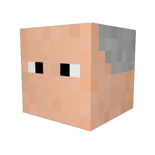 Jamal400_ Minecraft avatar head, 3D render