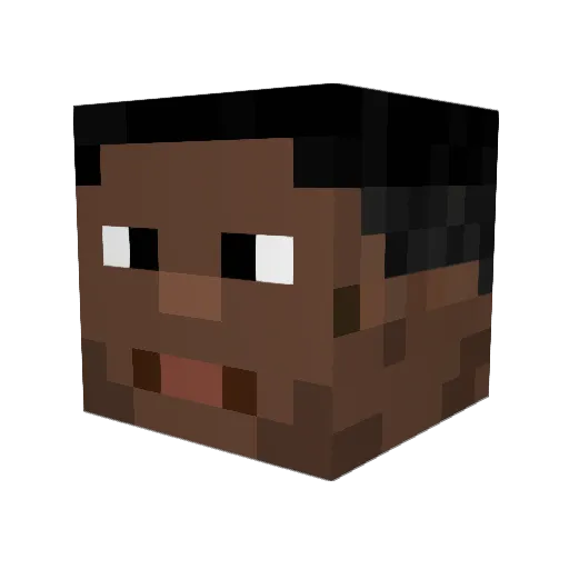JamalAusParis Minecraft avatar head, 3D render