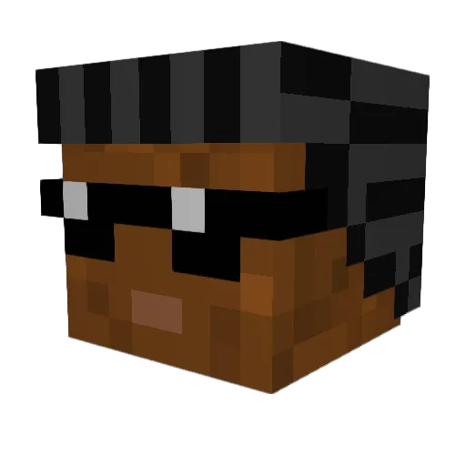 JamalJackson Minecraft avatar head, 3D render