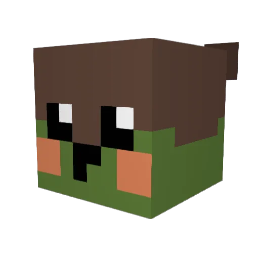 Jamalee Minecraft avatar head, 3D render