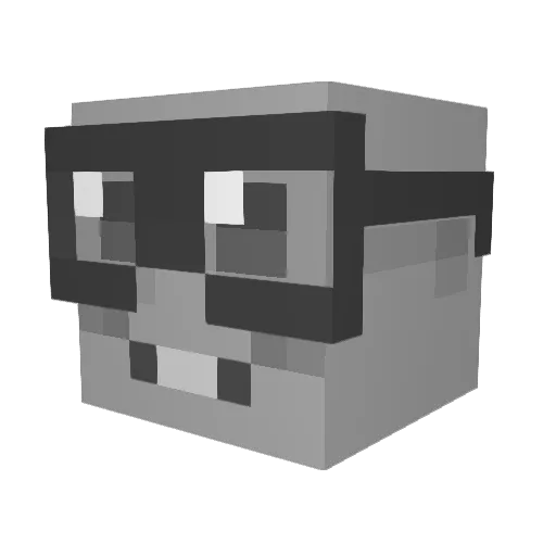 JamaloJr Minecraft avatar head, 3D render