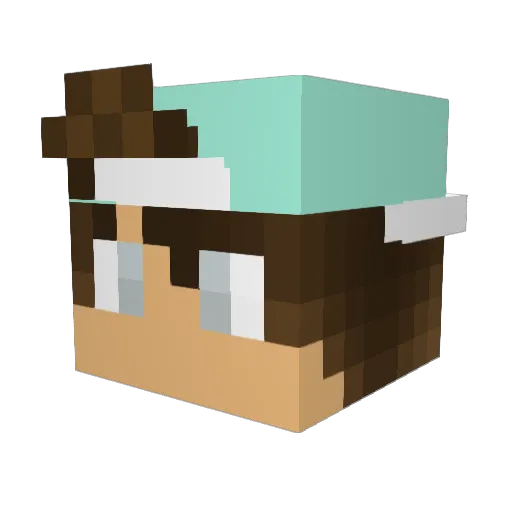 Jamalsius Minecraft avatar head, 3D render