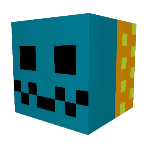 Jamanaha Minecraft avatar head, 3D render