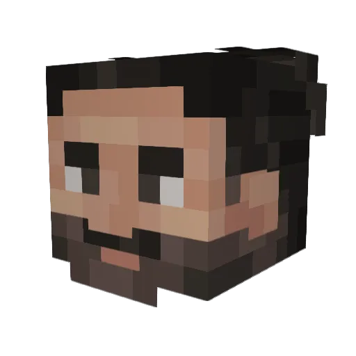 Jamaplawer Minecraft avatar head, 3D render